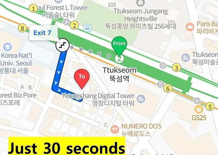 Villa 1 Minute From Ttukseom Station I 1 Stop From Seongsu Station I Early Check-in I Free Luggage Storage *